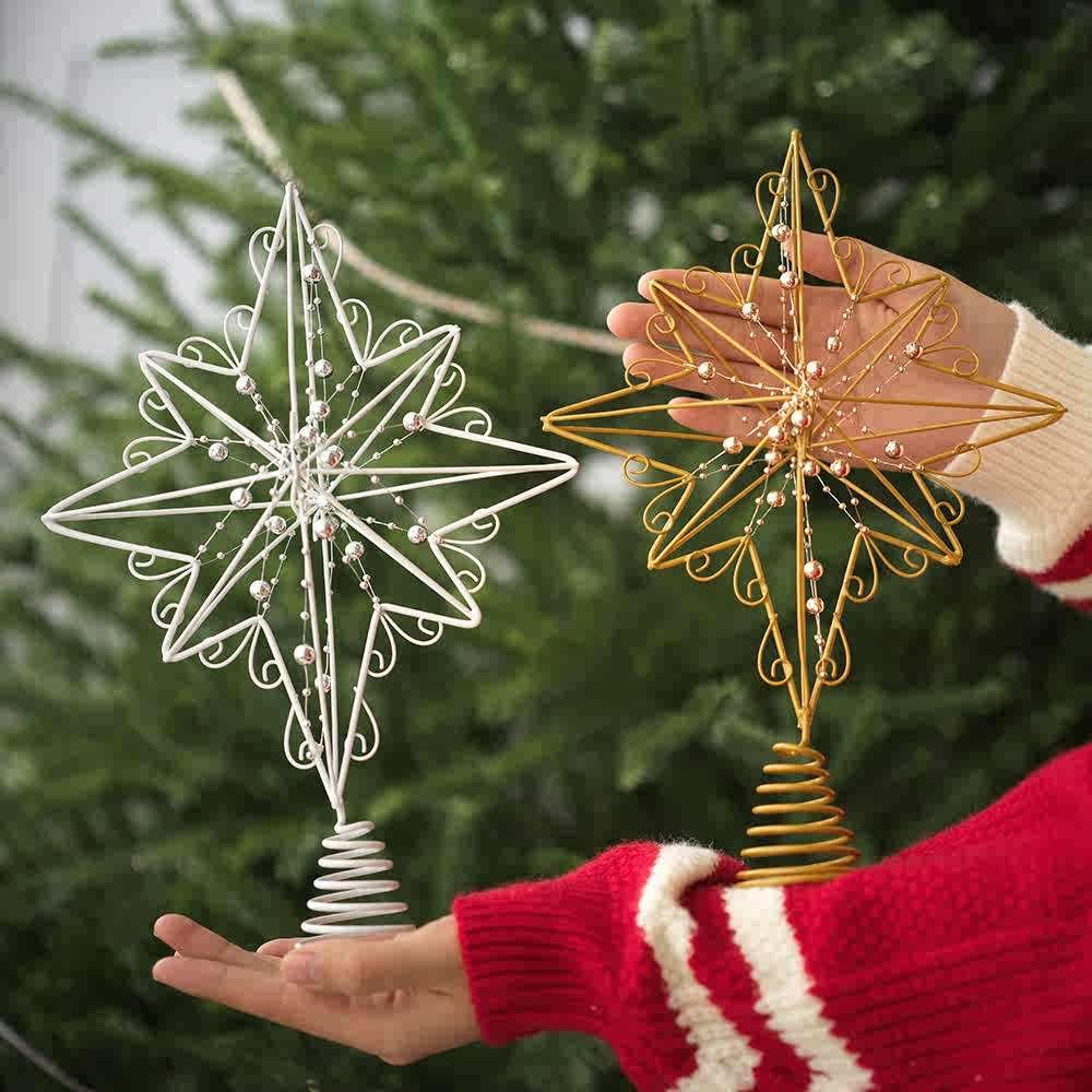 Star Tree Topper - Luces Led creativas de 12,6 pulgadas,
