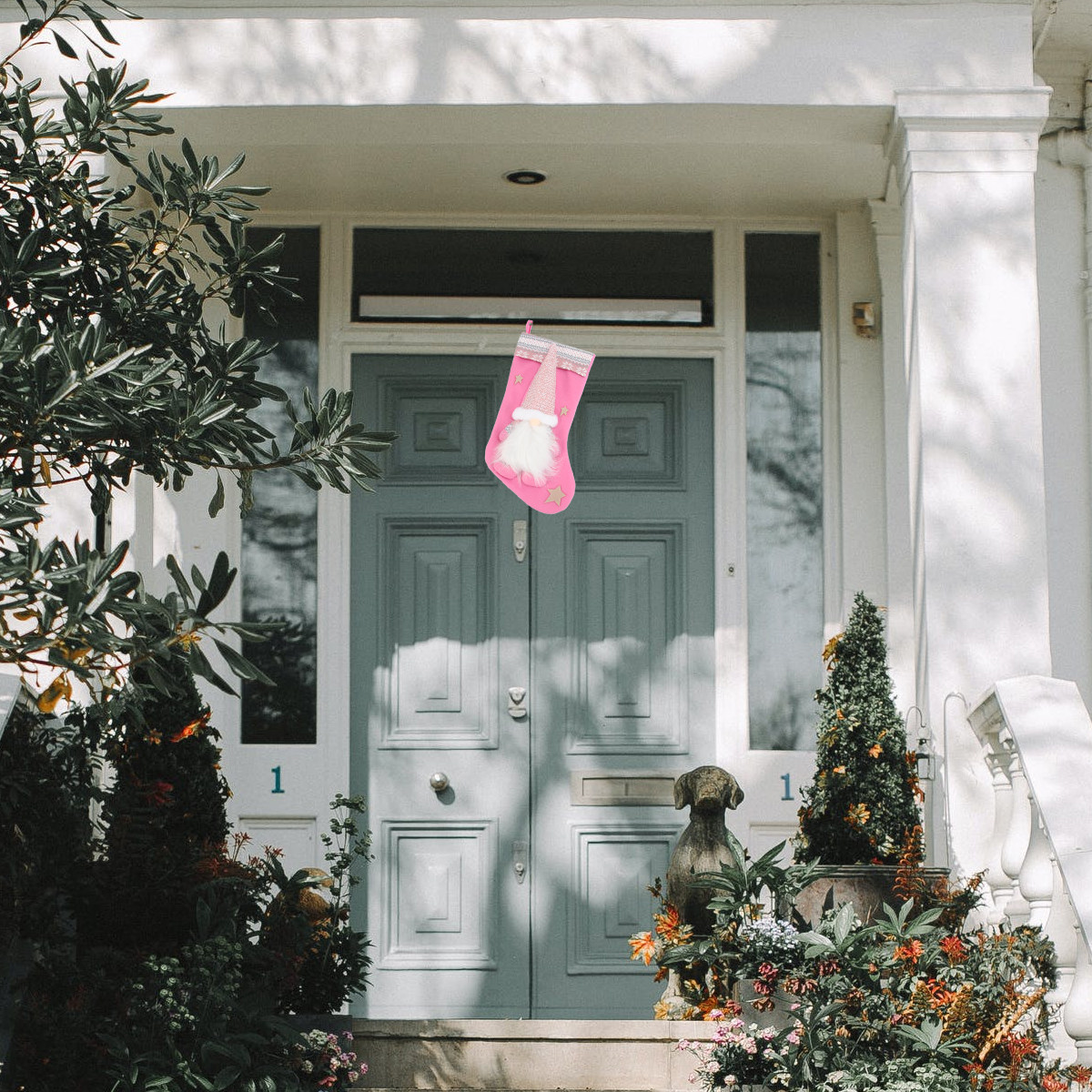 1 pieza de calcetín navideño c - Christmas Stocking Hanging reseña y precio