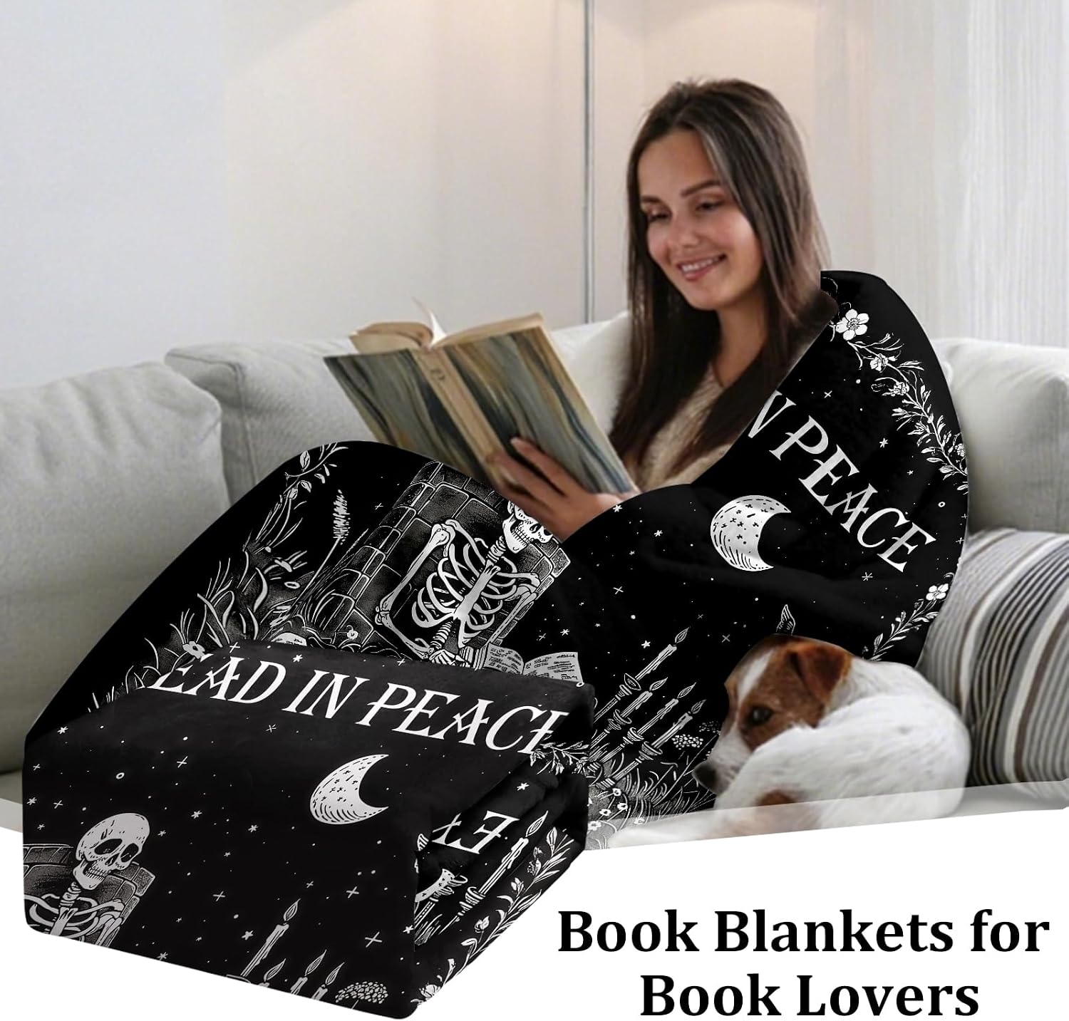 Manta Gótica con Fantasmas Ley - Christmas Throw Blanket reseña y precio