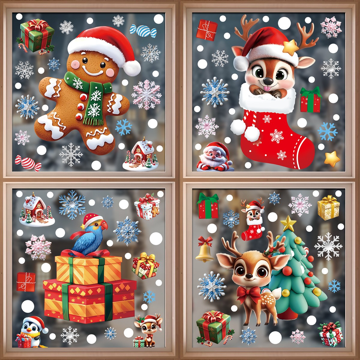 Pegatinas navideñas para venta - Snowflake Window Decal reseña y precio