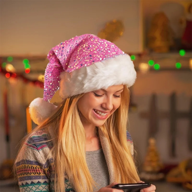 Gorro de Navidad de doble capa - Santa Hat Plush reseña y precio