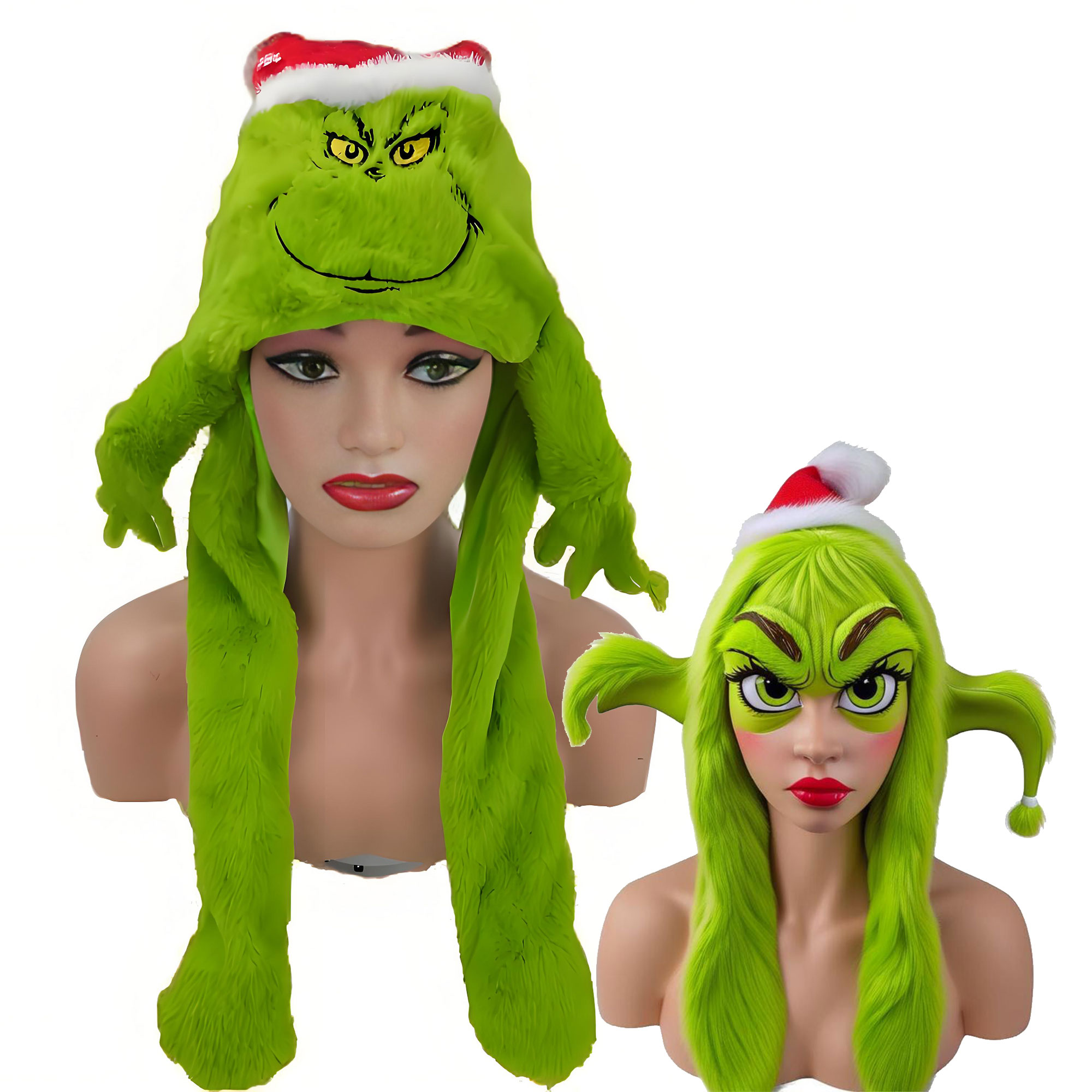 Gorro Grincese de felpa, bufan - Santa Hat Plush reseña y precio